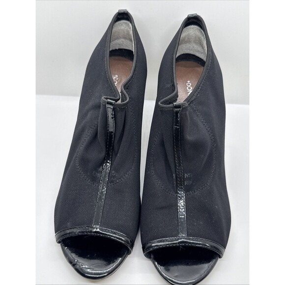 Donald J Pliner Riley Peep Toe Bootie Size 8M Black - Picture 5 of 10